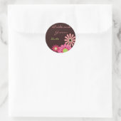Chocolade en roze bruiloft Sticker (Tas)
