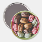 Chocolade en Roze Macaroon Koelkast Magnet (Voorkant / Achterkant)