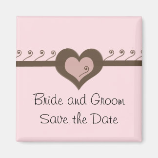 Chocolade en Roze sparen de Datum Magneet