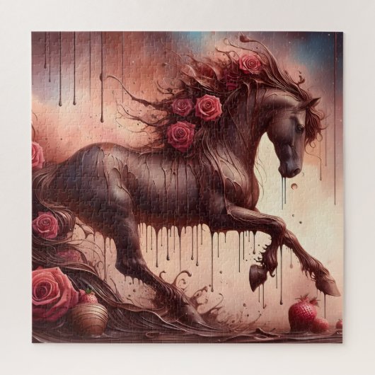 Chocolade en Rozen Hengst Legpuzzel (Verticaal)
