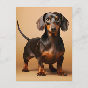 Chocolade en Tan Dachshund Dog Briefkaart