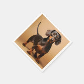 Chocolade en Tan Dachshund Dog Servet (Hoek)