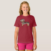 Chocolade en Tan Dapple Smooth Coat Dachshund Dog T-shirt (Voorkant volledig)