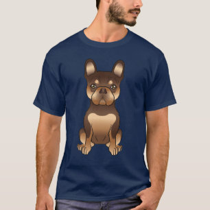 Chocolade en Tan Franse Bulldog / Franse Bulldog T-shirt