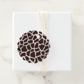 Chocolade en Tan-Giraffe Bedankjes Labels (In situ)
