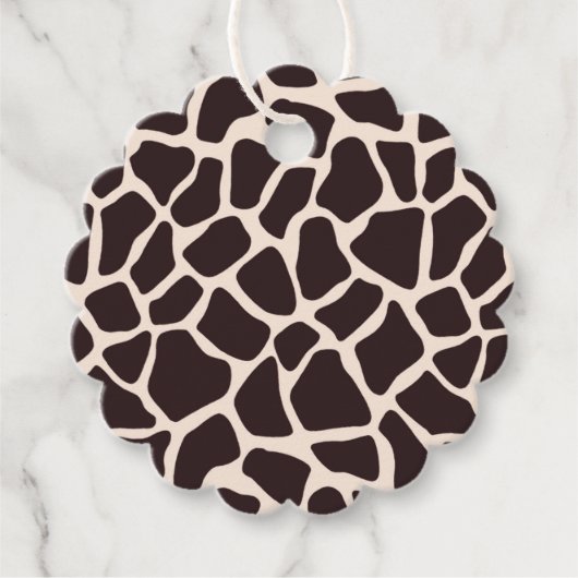 Chocolade en Tan-Giraffe Bedankjes Labels (Voorkant)