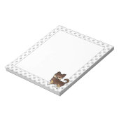 Chocolade en Tan Long Coat Chihuahua Dog & Paws Notitieblok (Linkerzijde)