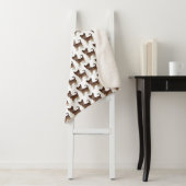 Chocolade en Tan Smooth Coat Chihuahua Pattern Sherpa Deken (In situ)