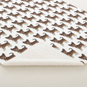 Chocolade en Tan Smooth Coat Chihuahua Pattern Sherpa Deken (3/4)