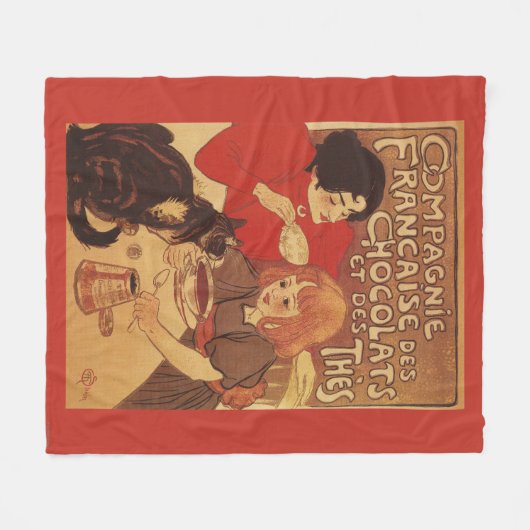 Chocolade en Tea Co moeder en dochter Fleece Deken (Voorkant (Horizontaal))