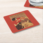 Chocolade en Tea Co moeder en dochter Kartonnen Onderzetters (Schuin)