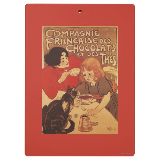 Chocolade en Tea Co moeder en dochter Klembord (Achterkant)