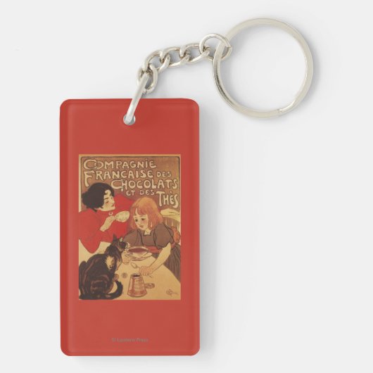 Chocolade en Tea Co moeder en dochter Sleutelhanger (achterkant)