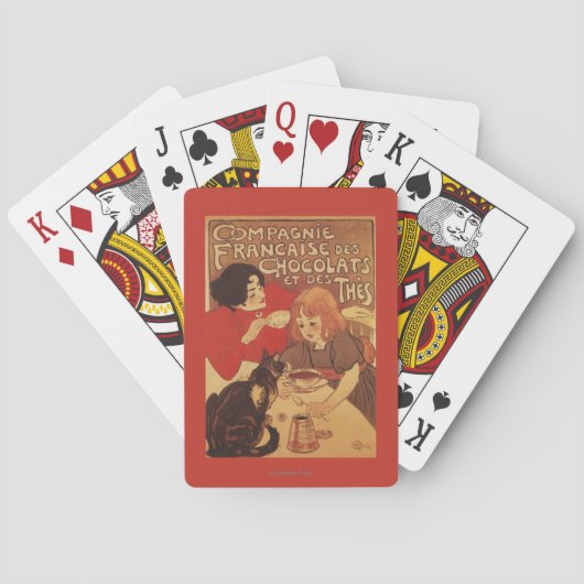 Chocolade en Tea Co moeder en dochter Speelkaarten (Achterkant)