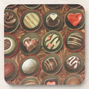 Chocolade en truffels bier onderzetter