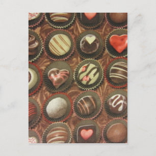 Chocolade en truffels briefkaart