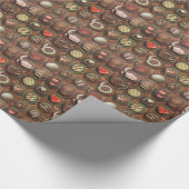 Chocolade en truffels cadeaupapier (Hoek)
