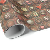 Chocolade en truffels cadeaupapier (Rol Hoek)