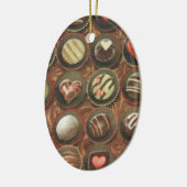 Chocolade en truffels keramisch ornament (Links)