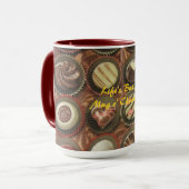 Chocolade en truffels mok (Voorkant links)