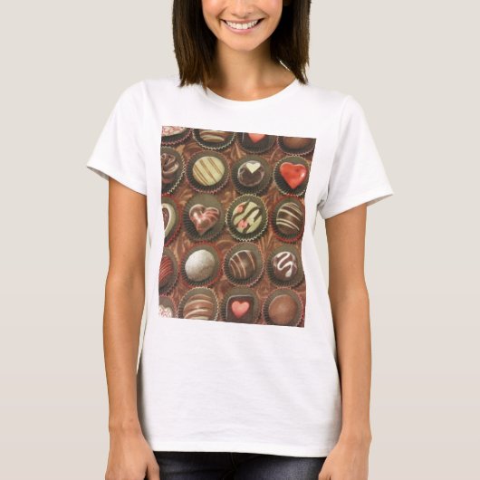 Chocolade en truffels t-shirt (Voorkant)