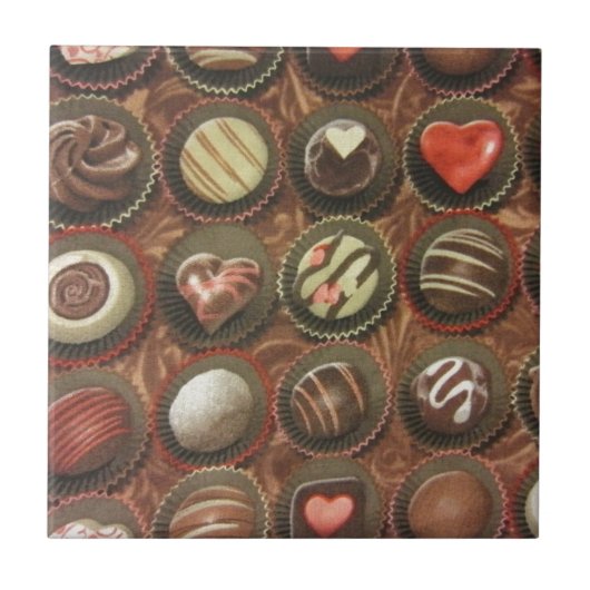 Chocolade en truffels tegeltje (Voorkant)
