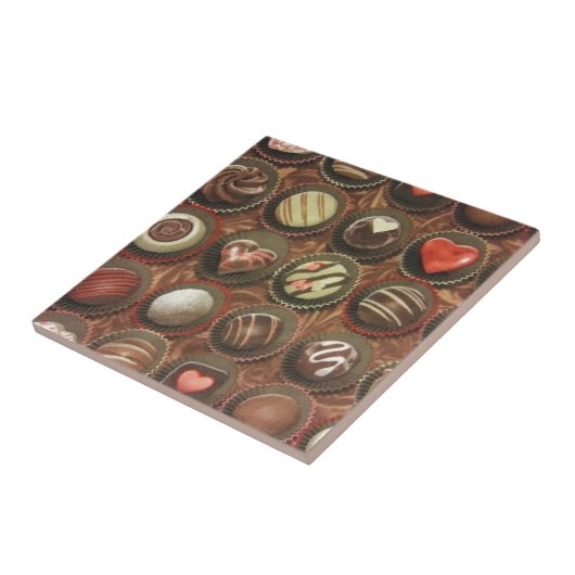 Chocolade en truffels tegeltje (Zijkant)