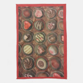 Chocolade en truffels theedoek (Verticaal)