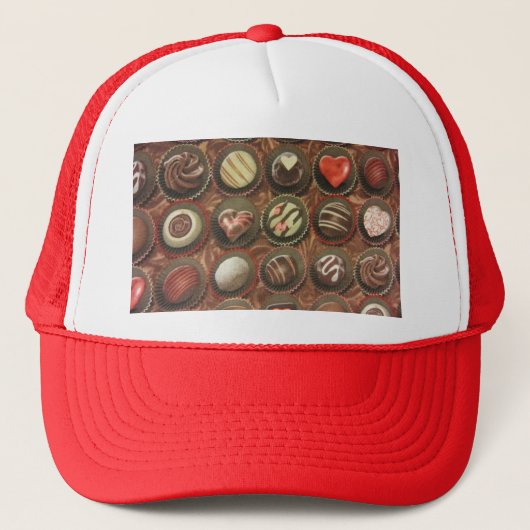 Chocolade en truffels trucker pet (Voorkant)
