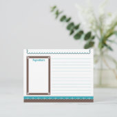 Chocolade en Turquoise Recipe Card Briefkaart (Staand voorkant)