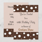 Chocolade en Vanilla 60e verjaardag Kaart (Voorkant / Achterkant)