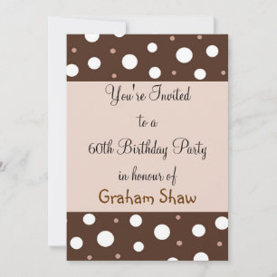 Chocolade en Vanilla 60e verjaardag Kaart