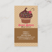 Chocolade en Vanilla Cupcake-Visitekaartjes Visitekaartje (Achterkant)