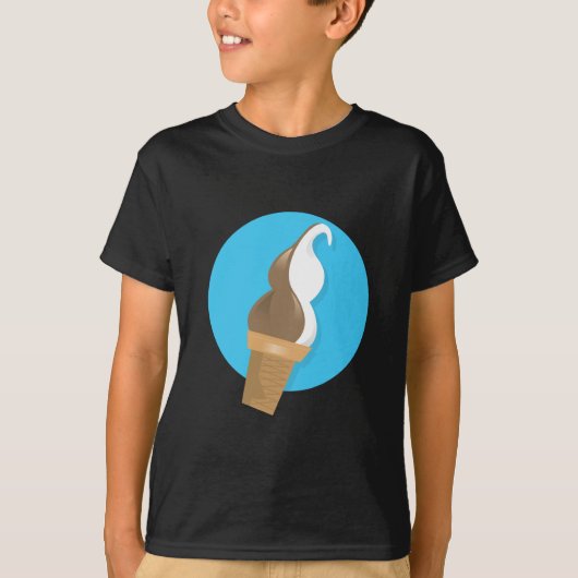Chocolade en vanille-ijskap t-shirt (Voorkant)