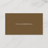 Chocolade en White Damask Visitekaartje (Achterkant)