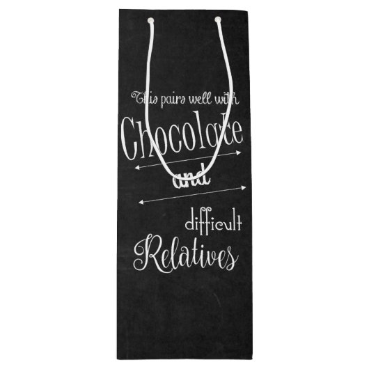 Chocolade en wijn land Casual proeverij partij Cadeautas (Voorkant)