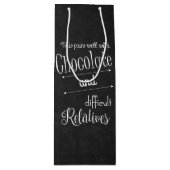 Chocolade en wijn land Casual proeverij partij Wijn Cadeautas (Voorkant)