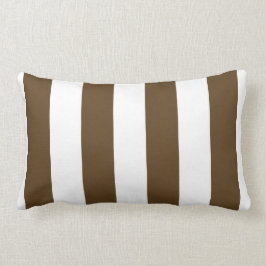 Chocolade en witte, bolvormige strepen kussen