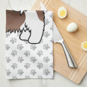 Chocolade En Witte Havanese Mooie Cartoon Hond Theedoek (Quarter Fold)
