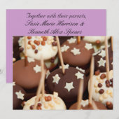 Chocolade en witte zoemdommen kaart (Voorkant / Achterkant)