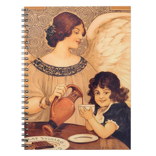 Chocolade Engel Frans Antiek Notitieboek (Voorkant)