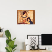 Chocolade Engel Frans Antiek Poster (Thuiskantoor)
