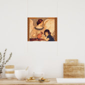 Chocolade Engel Frans Antiek Poster (Keuken)