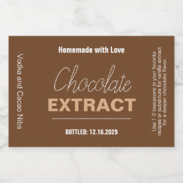 Chocolade Extract Moderne Label Sticker