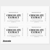 Chocolade Extract Moderne Label Sticker ZEX_001g (Vel)