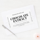 Chocolade Extract Moderne Label Sticker ZEX_001g (Envelop)