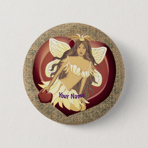 Chocolade Fairy pin Ronde Button 5,7 Cm