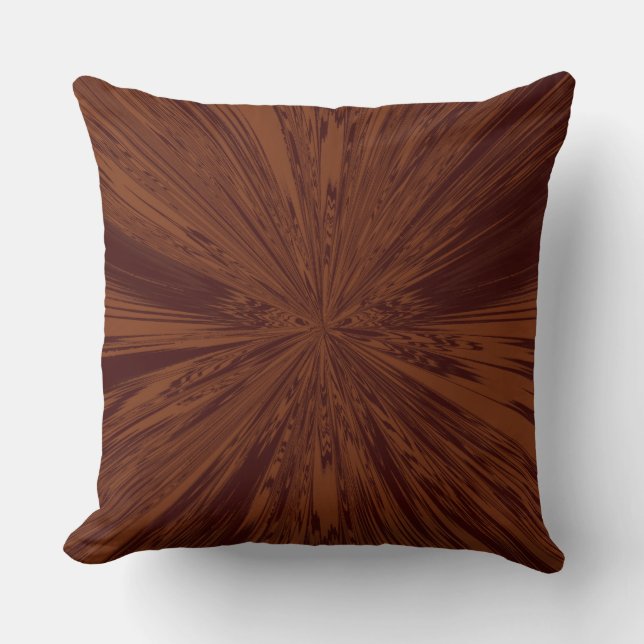 Chocolade Faux Satin Kussen (Voorkant)