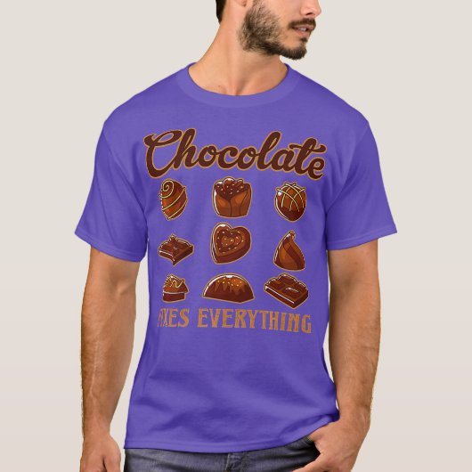 Chocolade Fies Alles Zoete Donkere Ingrediënten T-shirt (Voorkant)