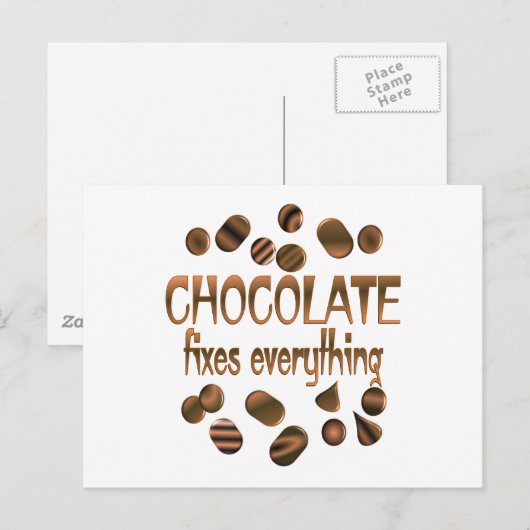 Chocolade Fixes Briefkaart (Voorkant / Achterkant)